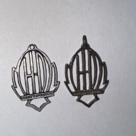 Open Sterling Silver Harley Davidson Pendant - Picture 6 of 16